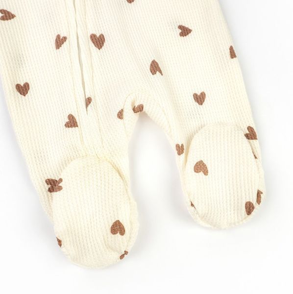 Чоловічок для немовлят на блискавці з сердечками Coffee hearts 900324 фото